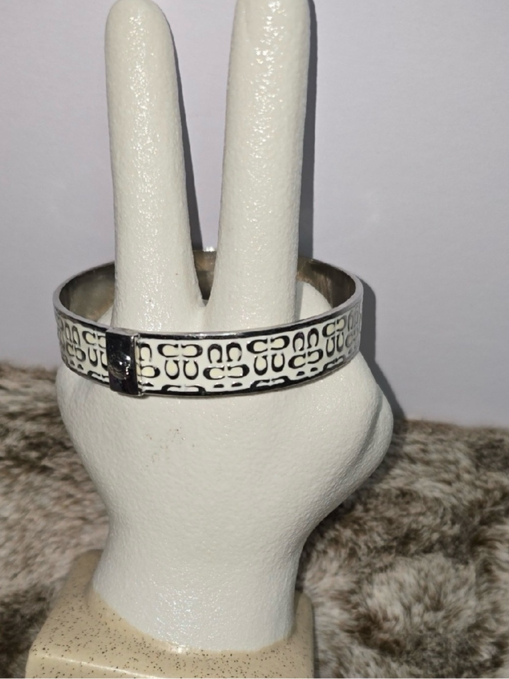 Coach stainless steel signature logo pattern Rare